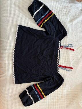 Maeve Ric Rac Navy Top